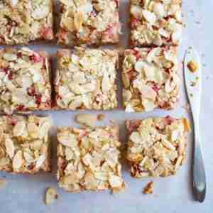 Rhubarb Dream Bars with Cardamom & Ginger