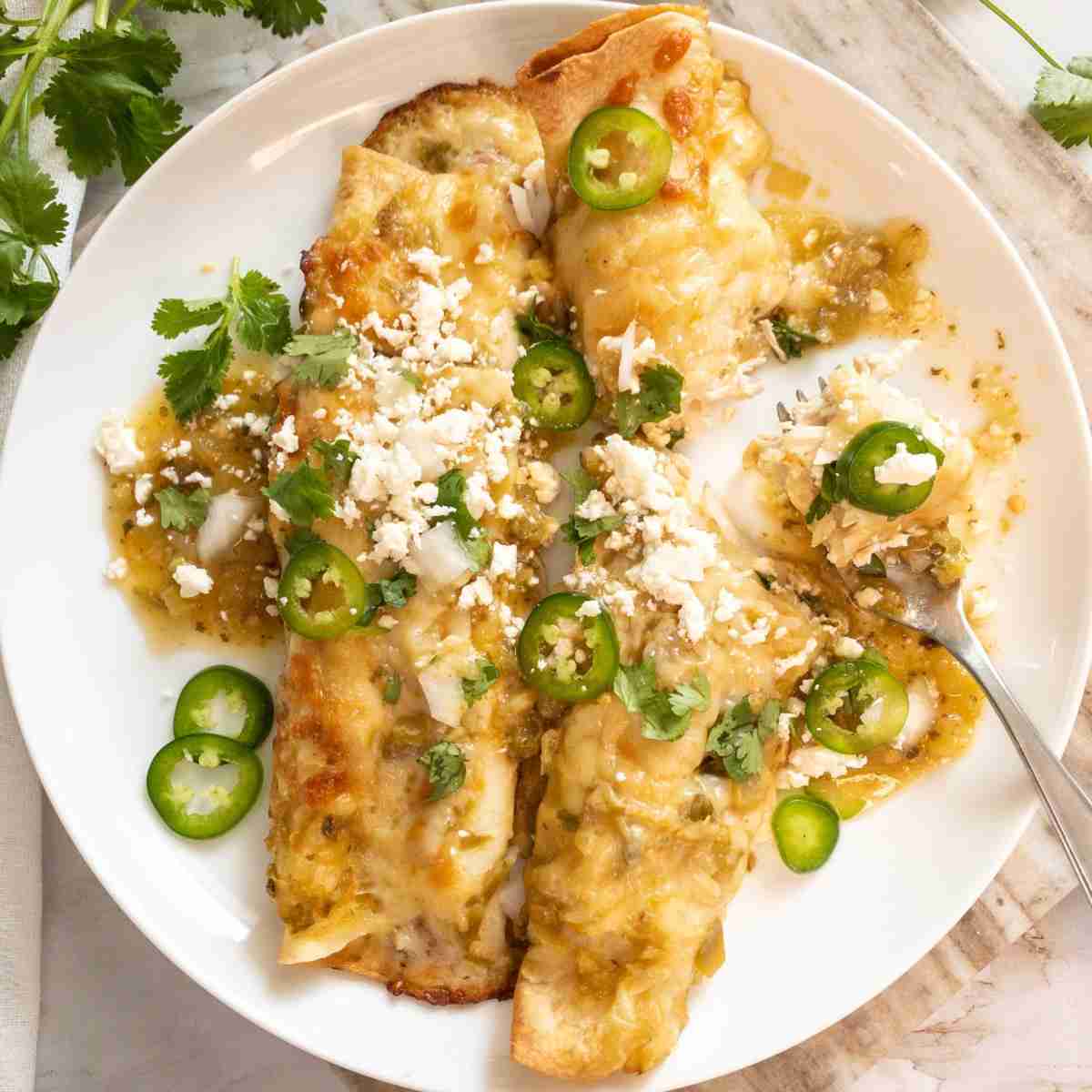Enchiladas with Green Sauce - The Pypers Kitchen
