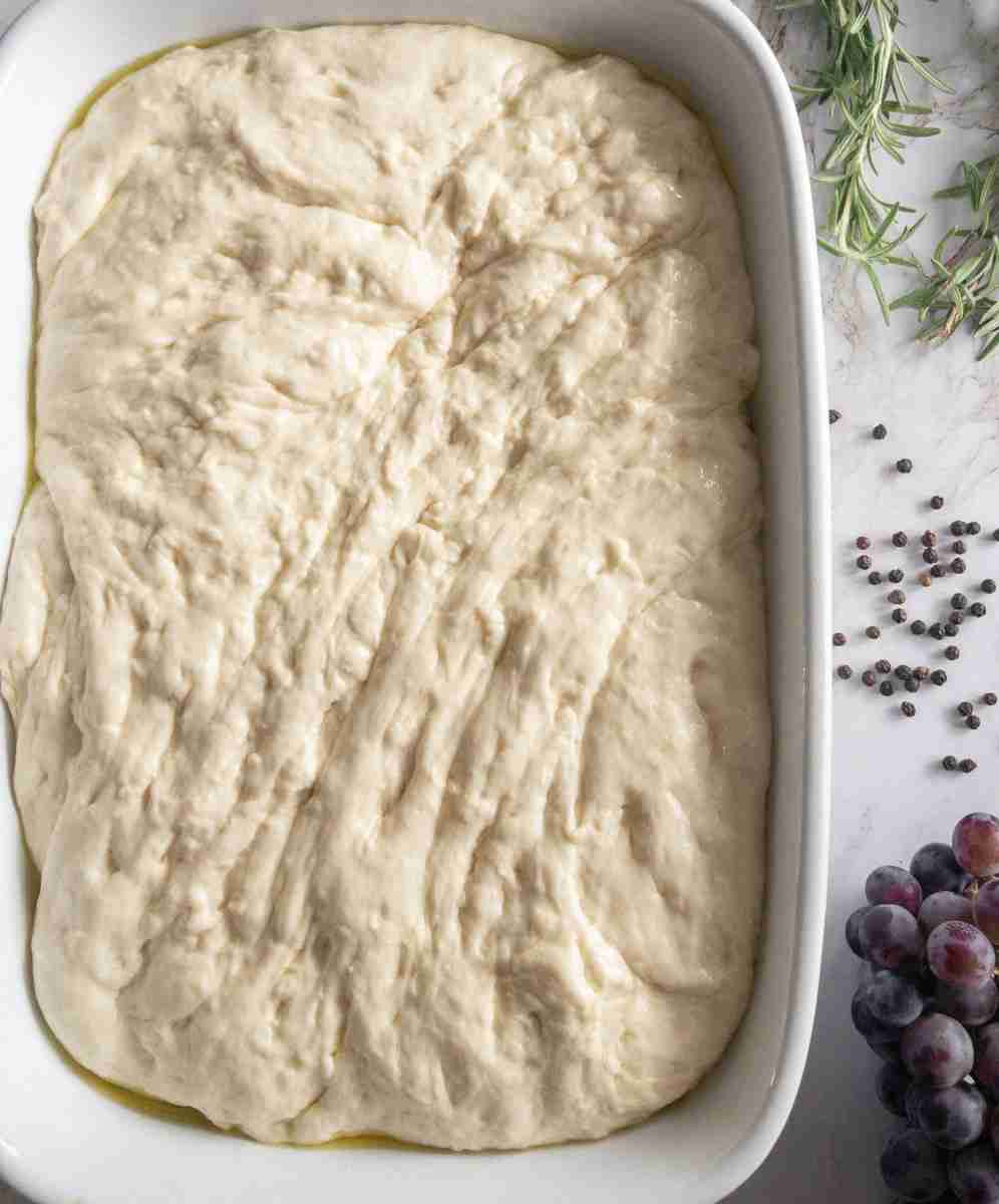 Fluffy Black Pepper Focaccia Genovese with Grapes & Rosemary