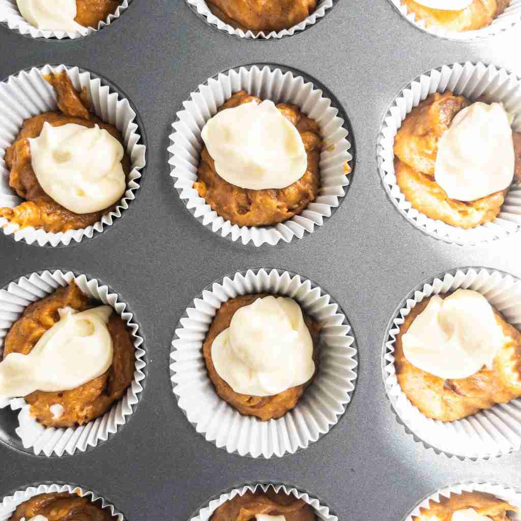 Pumpkin Muffins with Cream Cheese Filling