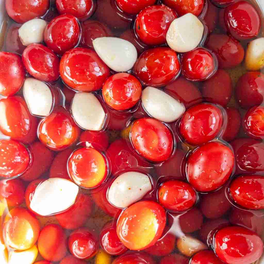 Tomato Garlic Confit before baking