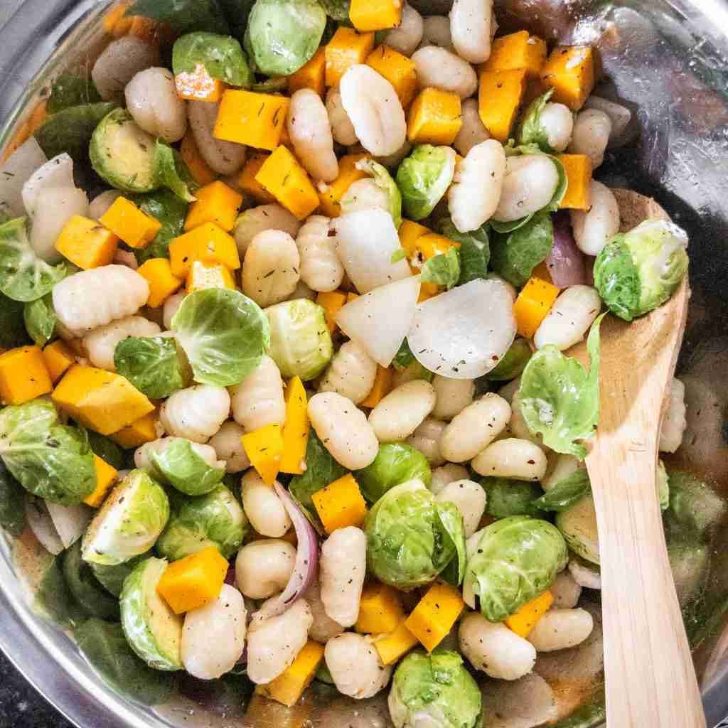 Gnocchi with Butternut Squash and Brussels Sprouts