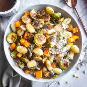 Sheet Pan Gnocchi with Butternut Squash and Brussels Sprouts