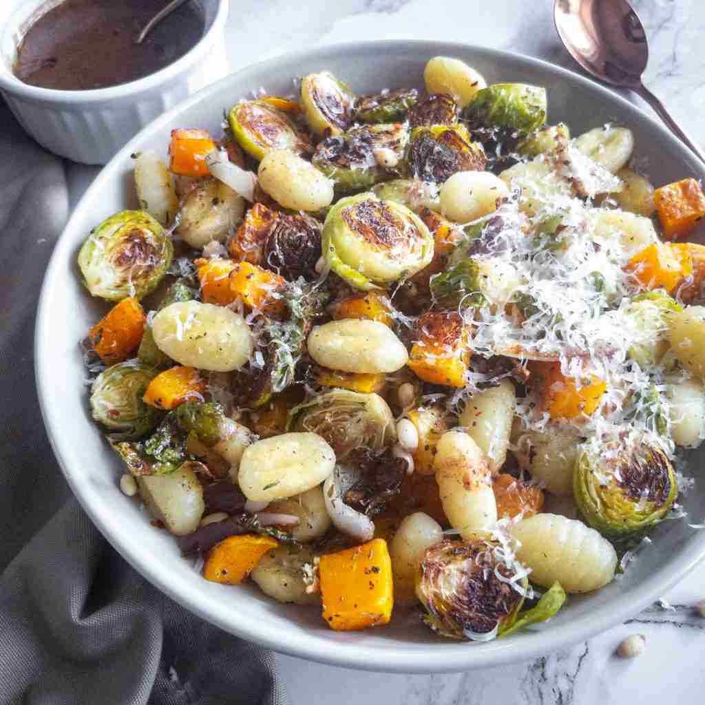 Sheet Pan Gnocchi with Butternut Squash and Brussels Sprouts