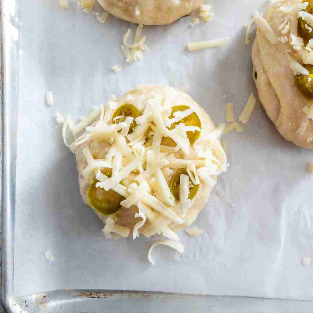 Jalapeño Bagels with Asiago and Mozzarella