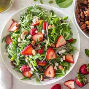 Strawberry Salad with Goat Cheese