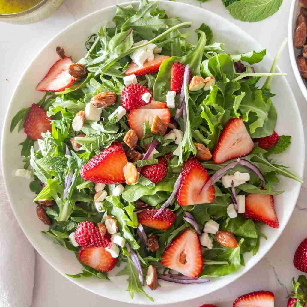 Strawberry Salad with Goat Cheese
