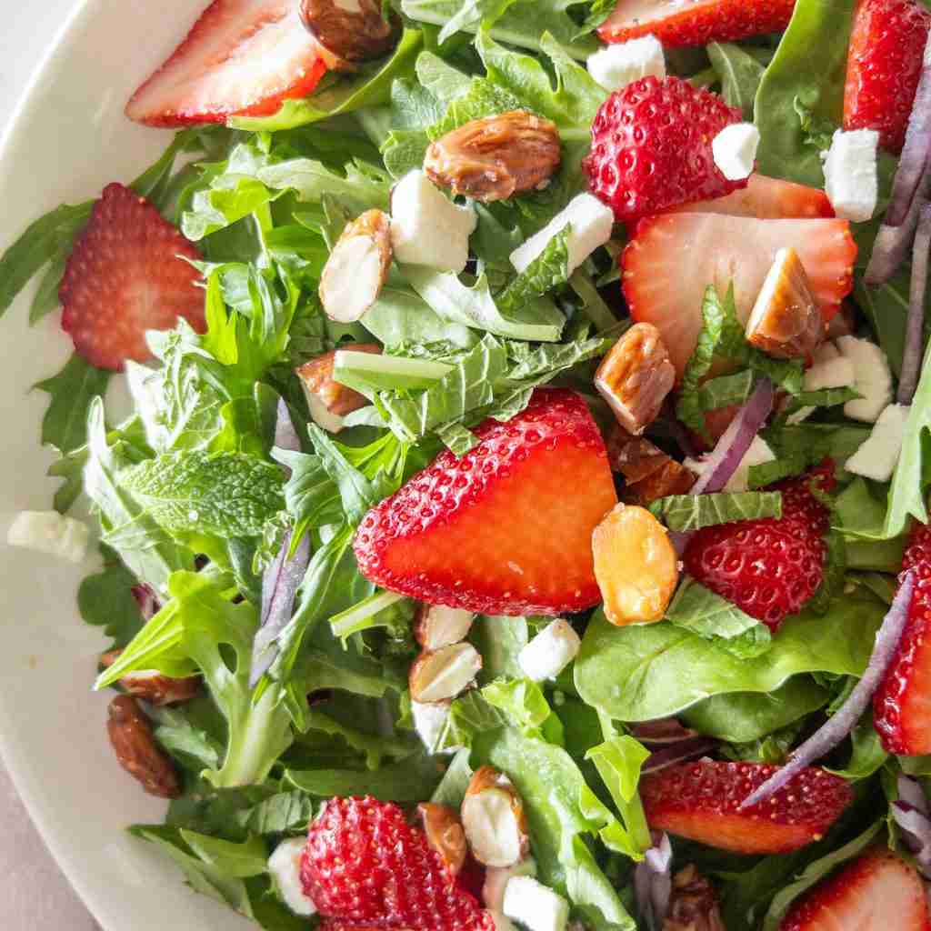 Strawberry Salad with Goat Cheese
