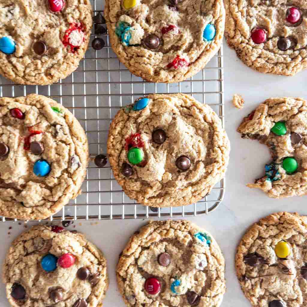 Peanut Butter Almond Flour Cookies with Chocolate Chips