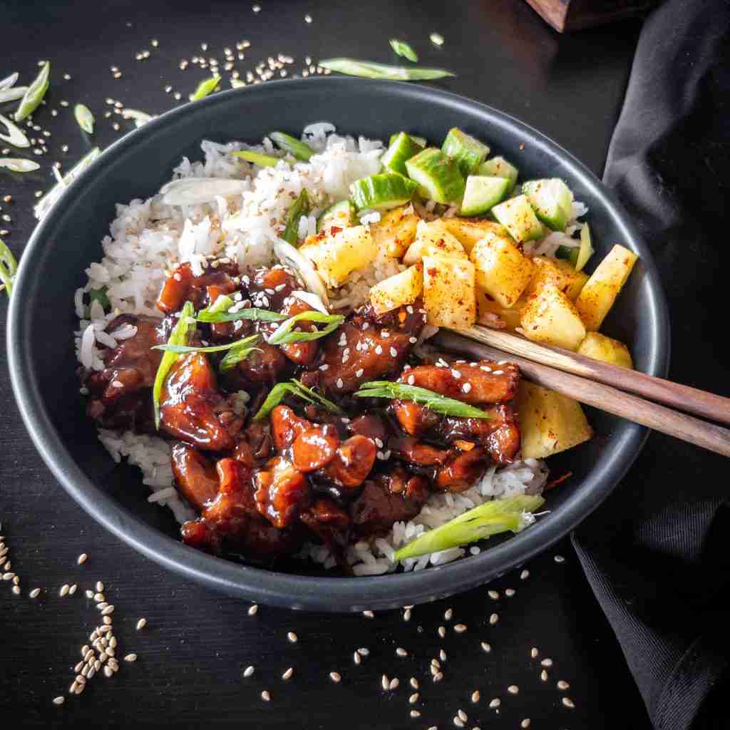 Teriyaki Chicken Rice Bowl with Pineapple