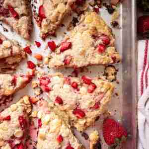 Strawberry White Chocolate Scones