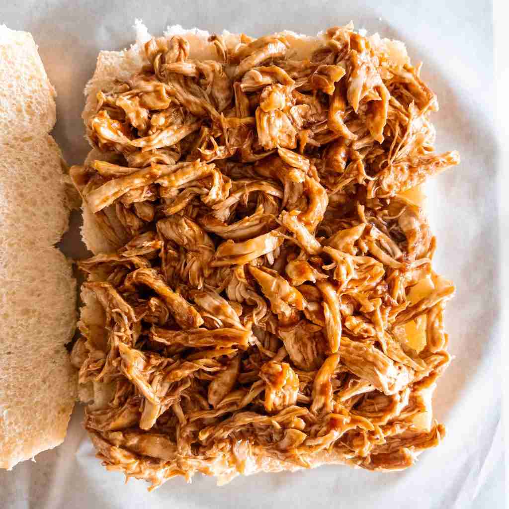 Shredded Barbeque Chicken Sliders