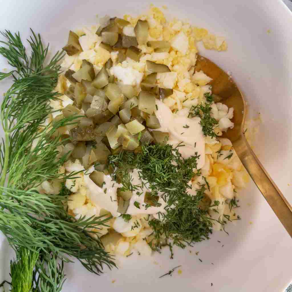 Egg Salad with Dill Pickles