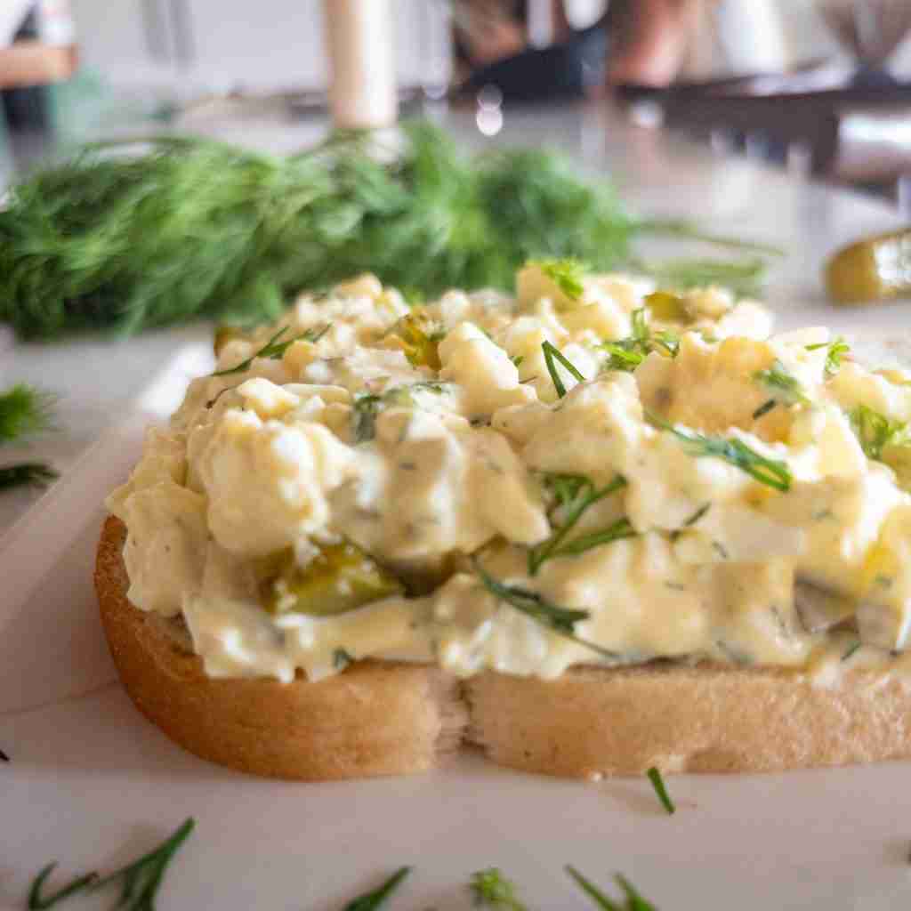 Egg Salad with Dill Pickles