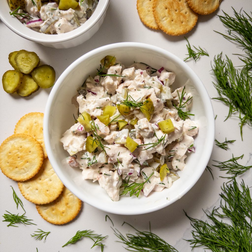 Chicken Salad with Dill Pickles