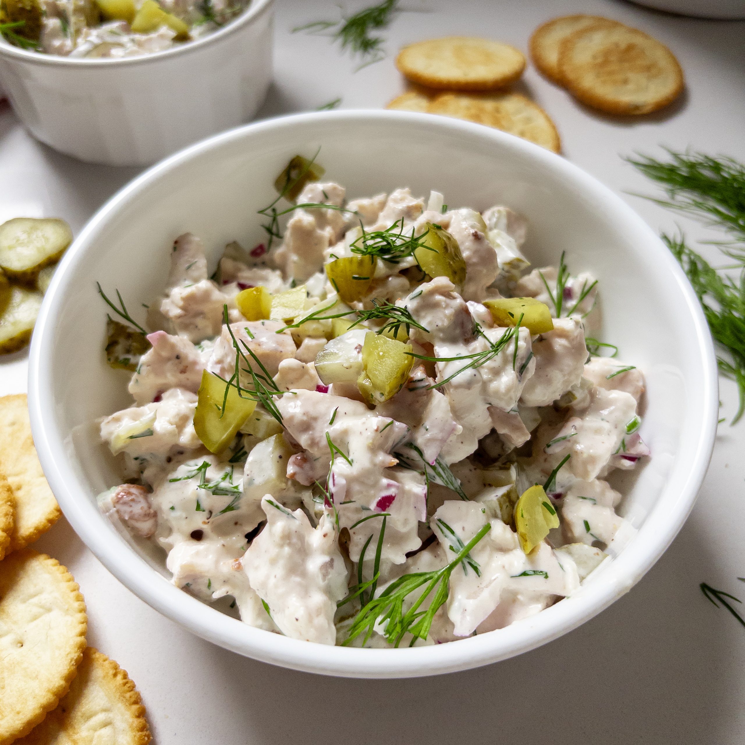 Chicken Salad with Dill Pickles