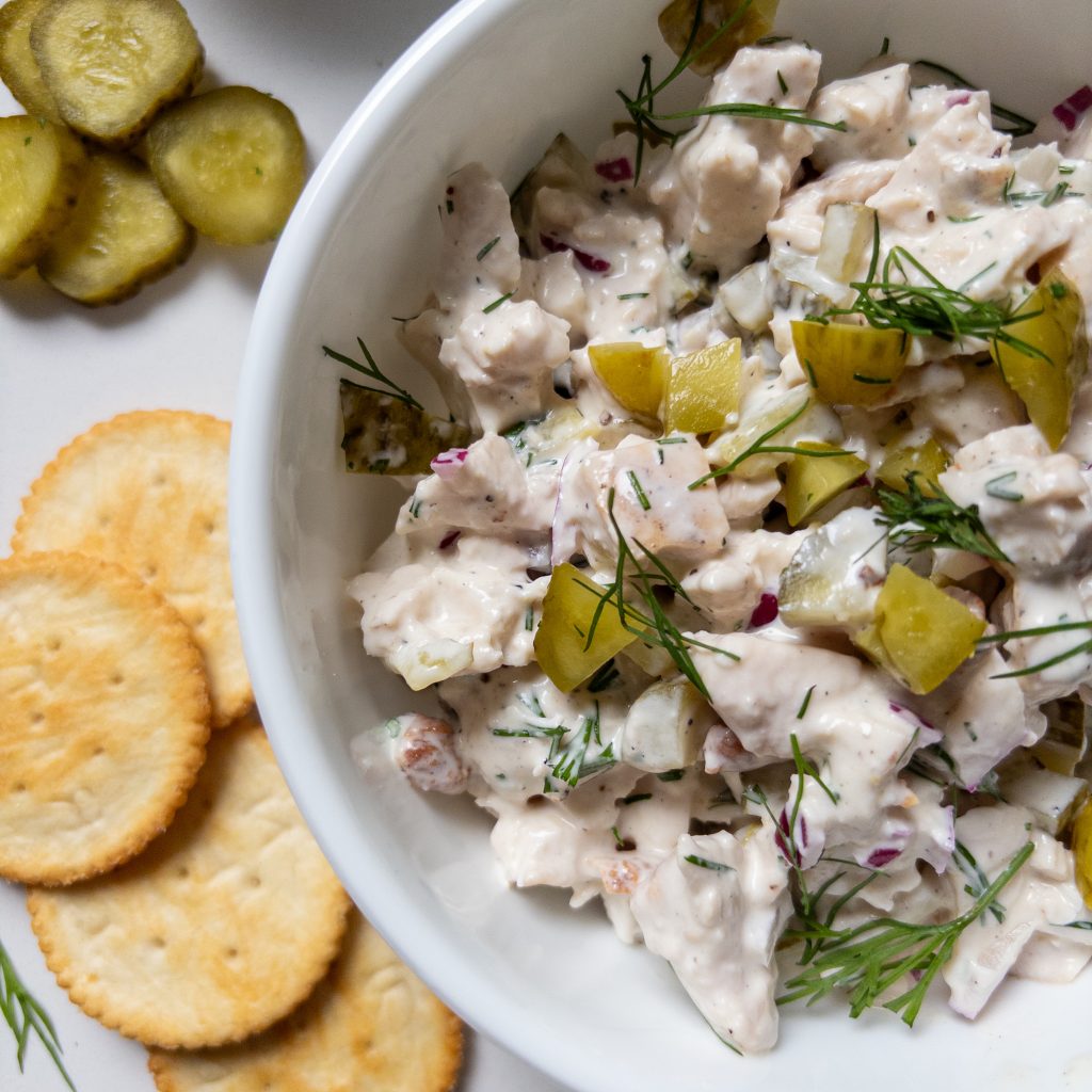 Chicken Salad with Dill Pickles