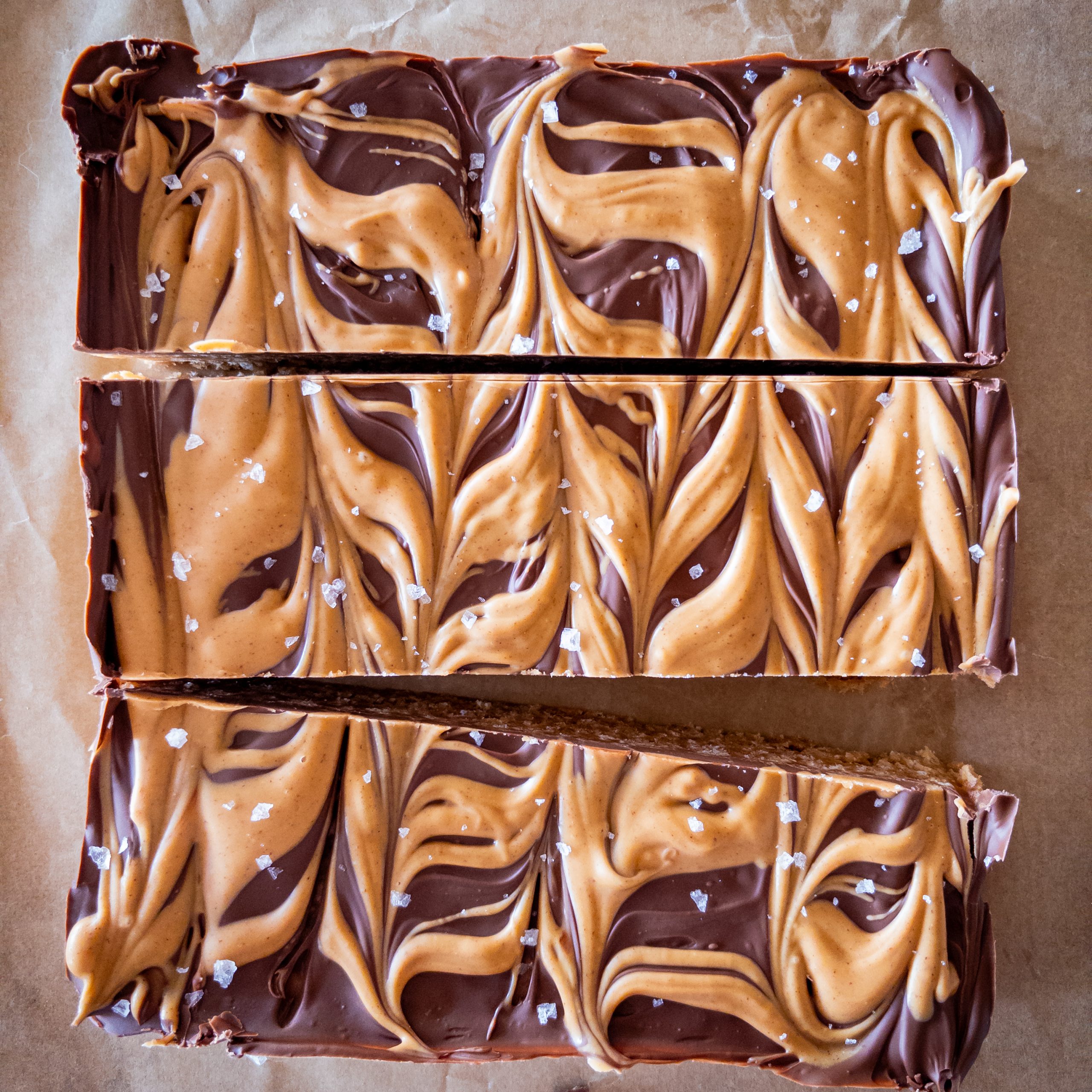 Peanut Butter and Chocolate Rice Krispie Bars