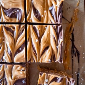 Peanut Butter and Chocolate Rice Krispie Bars