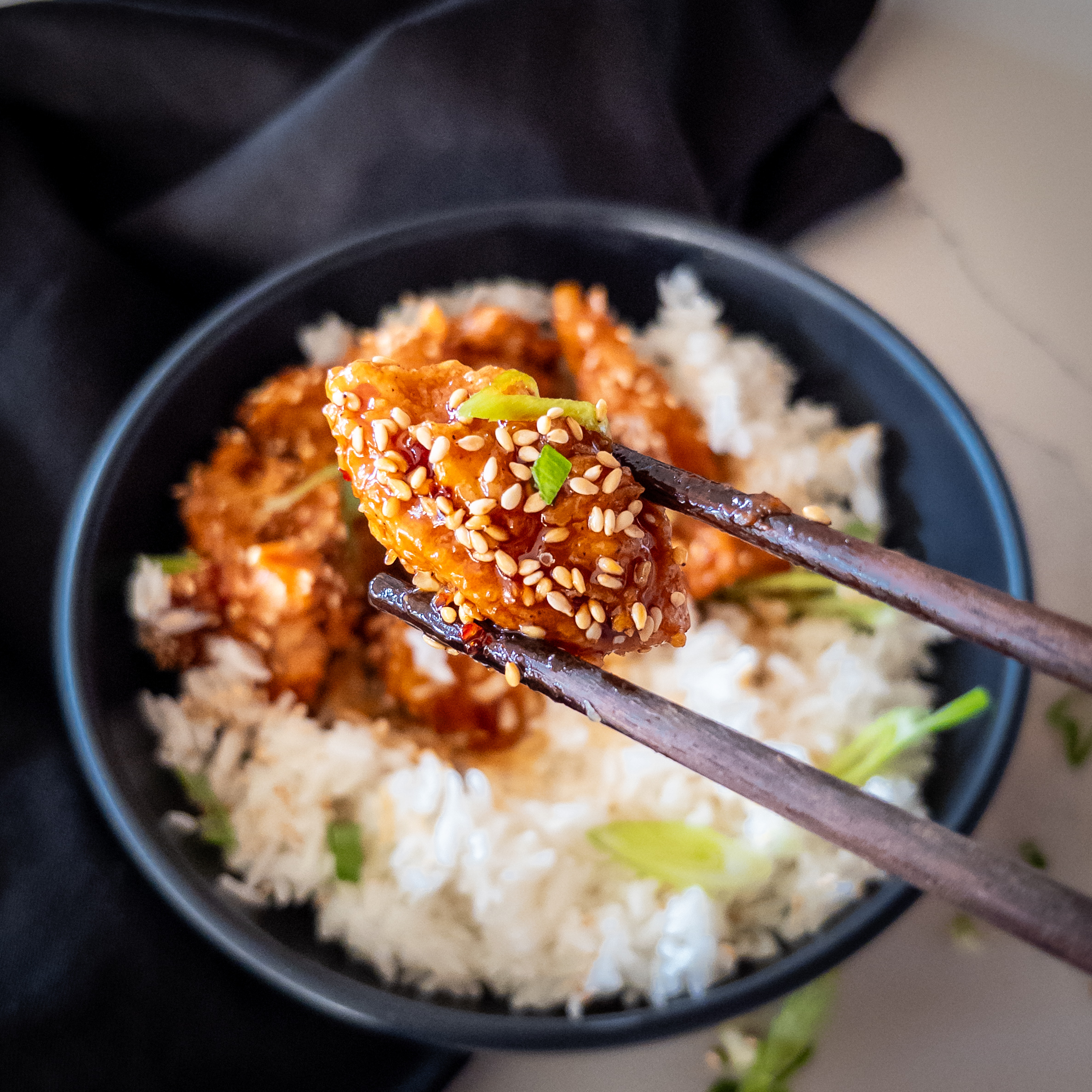 Crispy Chicken with Sesame Seeds
