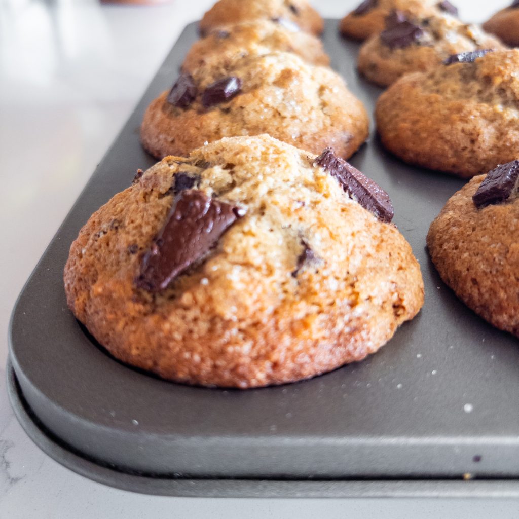 Chocolate Chunk Banana Muffins
