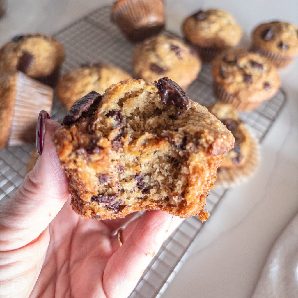 Chocolate Chunk Banana Muffins