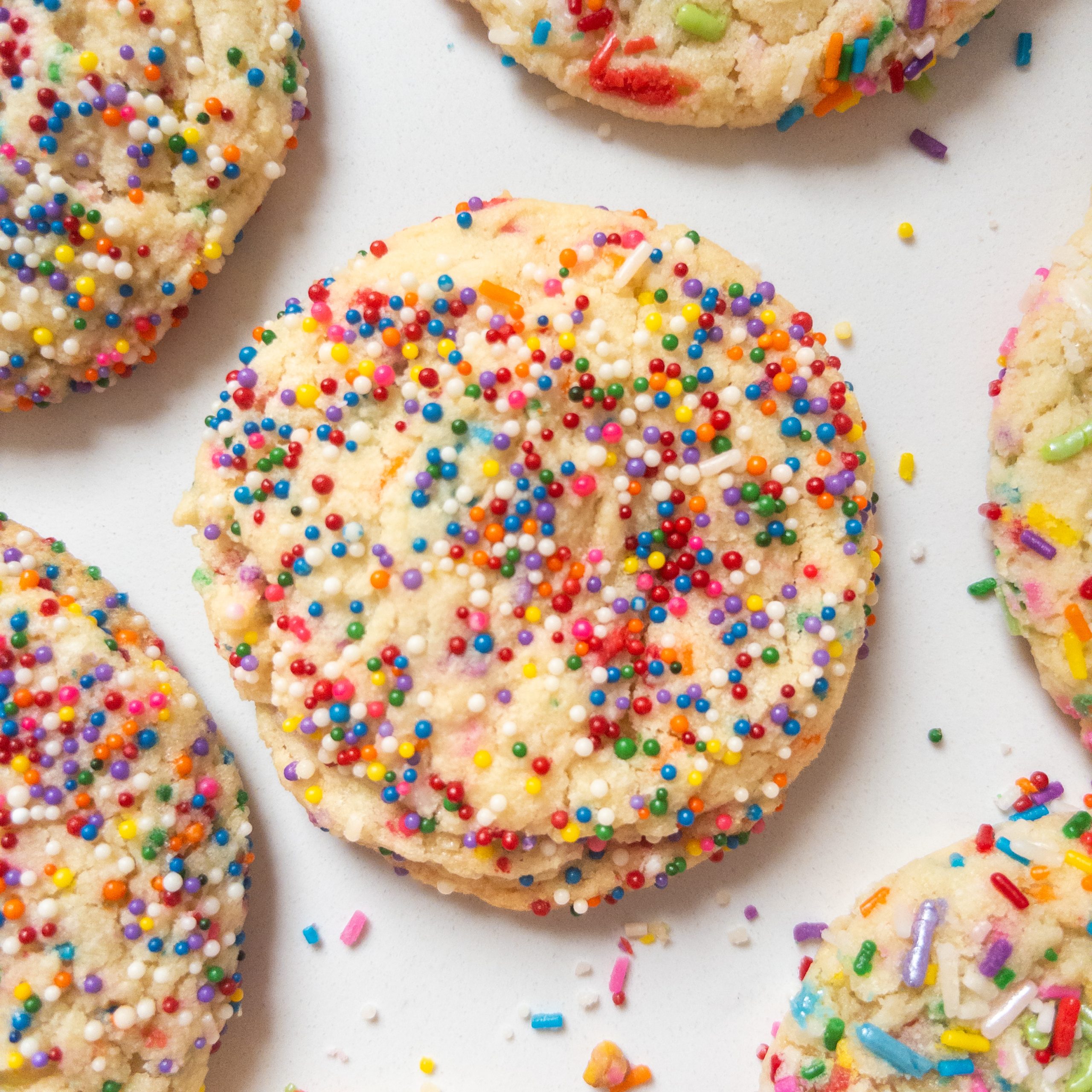 Sprinkles Sugar Cookies with nonpareils