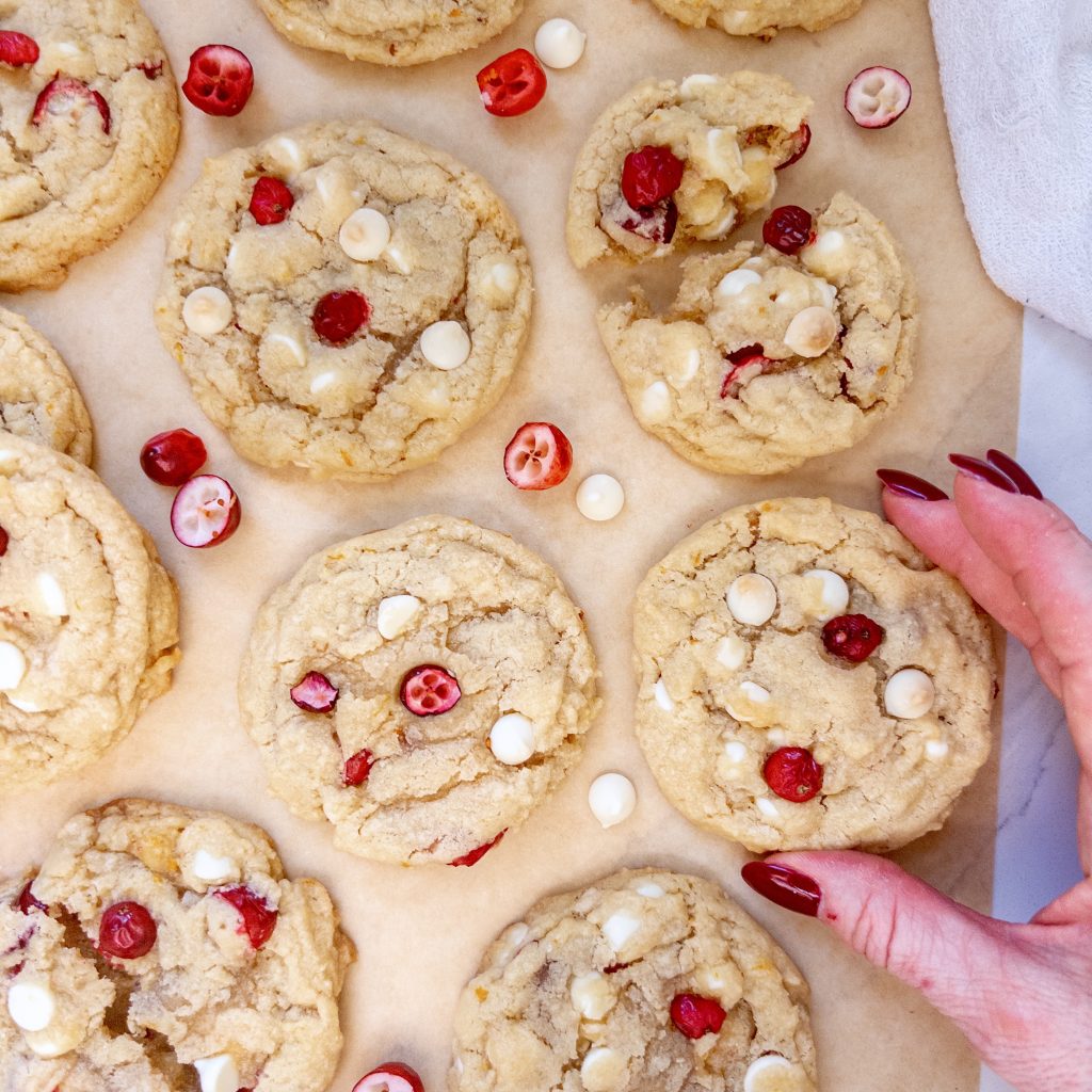 White Chocolate Orange Cranberry Cookies