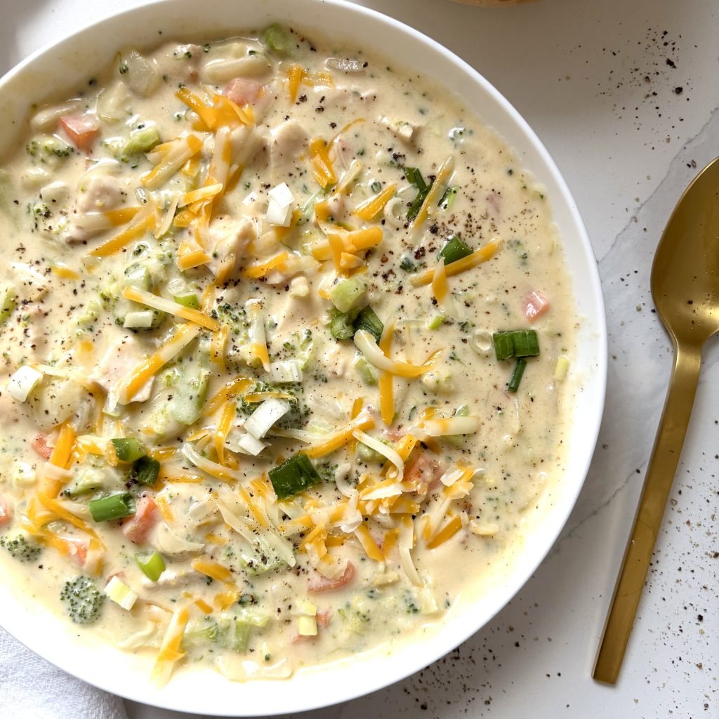 Broccoli and Cheese Soup with Chicken
