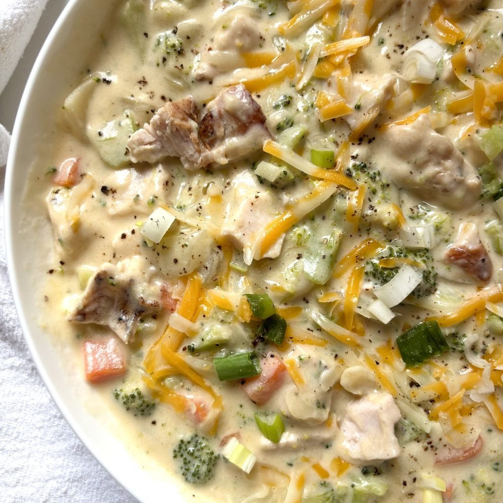 Broccoli and Cheese Soup with Chicken