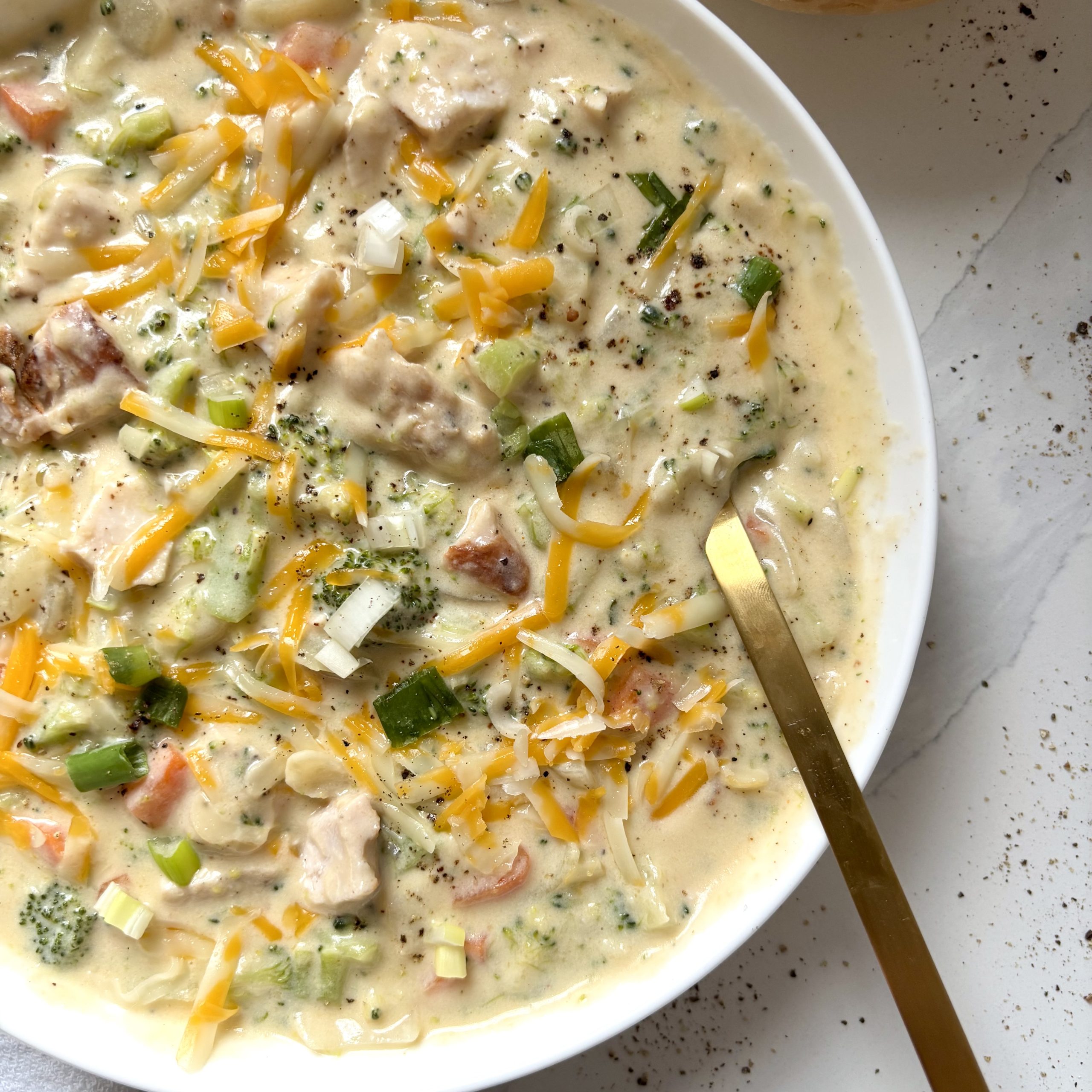 Broccoli and Cheese Soup with Chicken