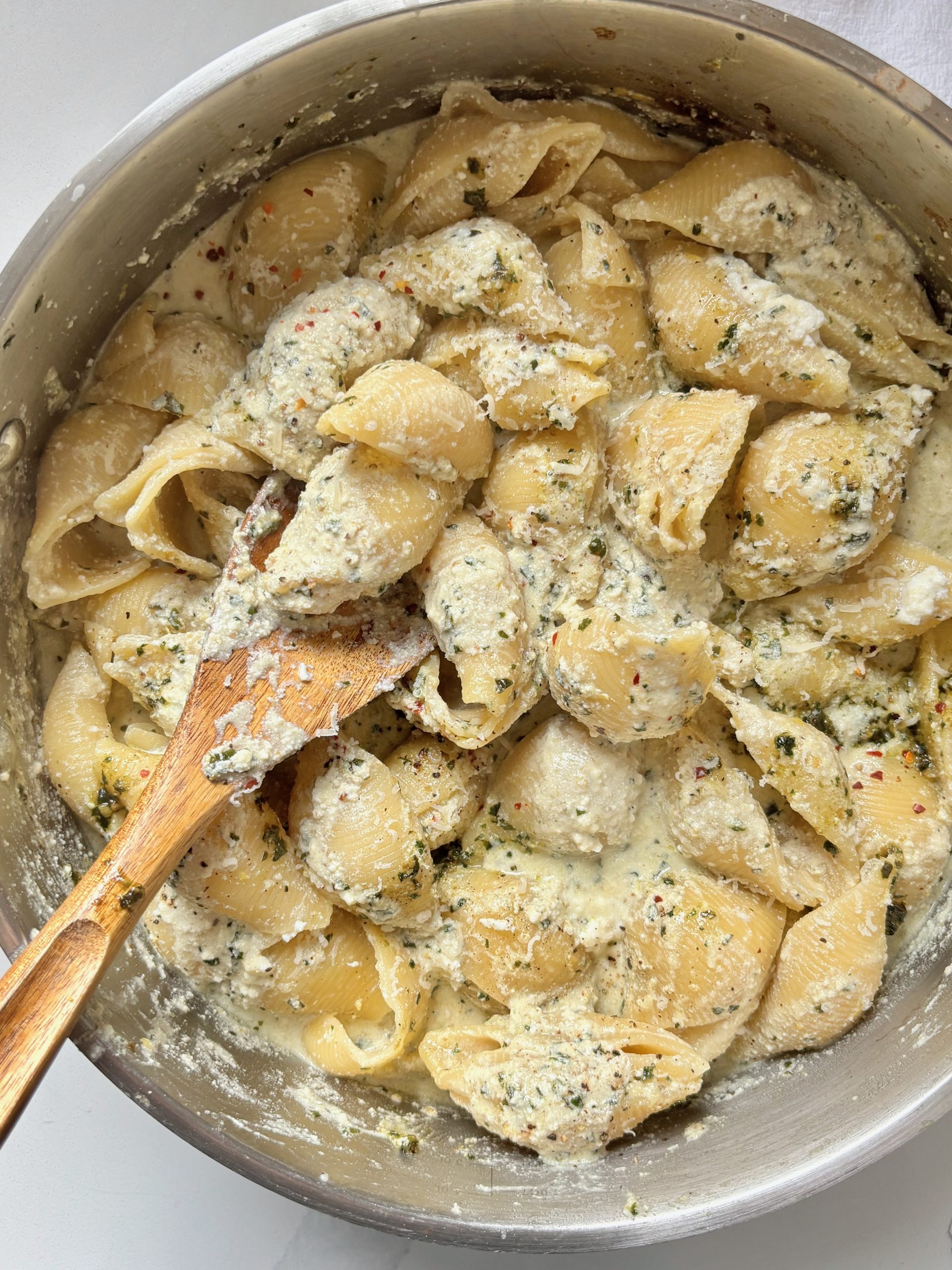 Easy Pesto and Ricotta Pasta