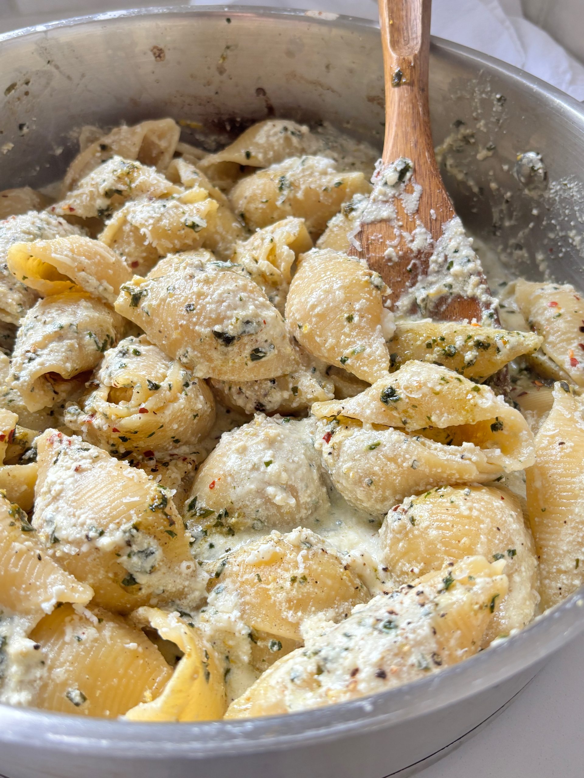 Easy Pesto and Ricotta Pasta