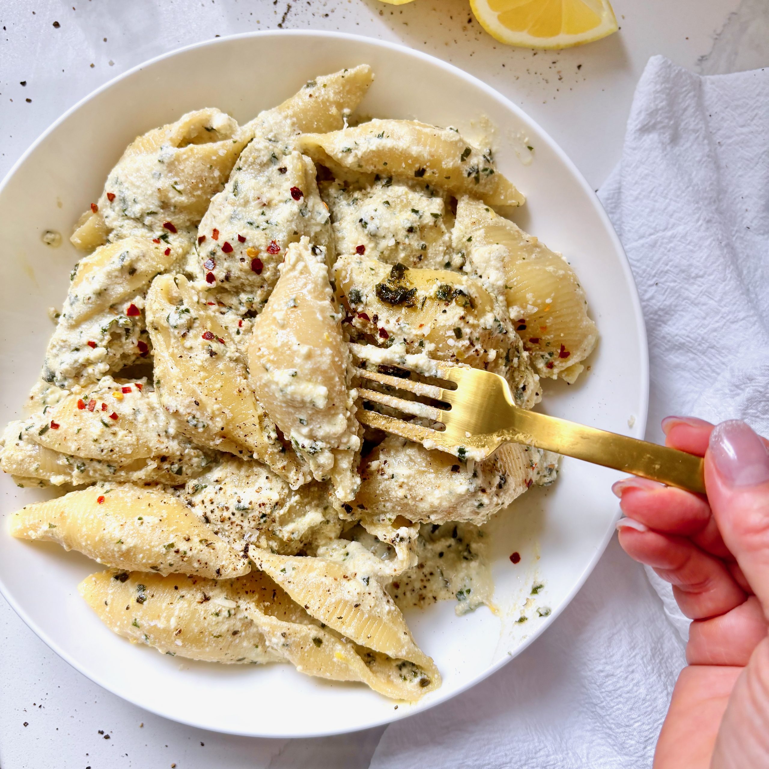 Creamy Pesto and Ricotta Pasta