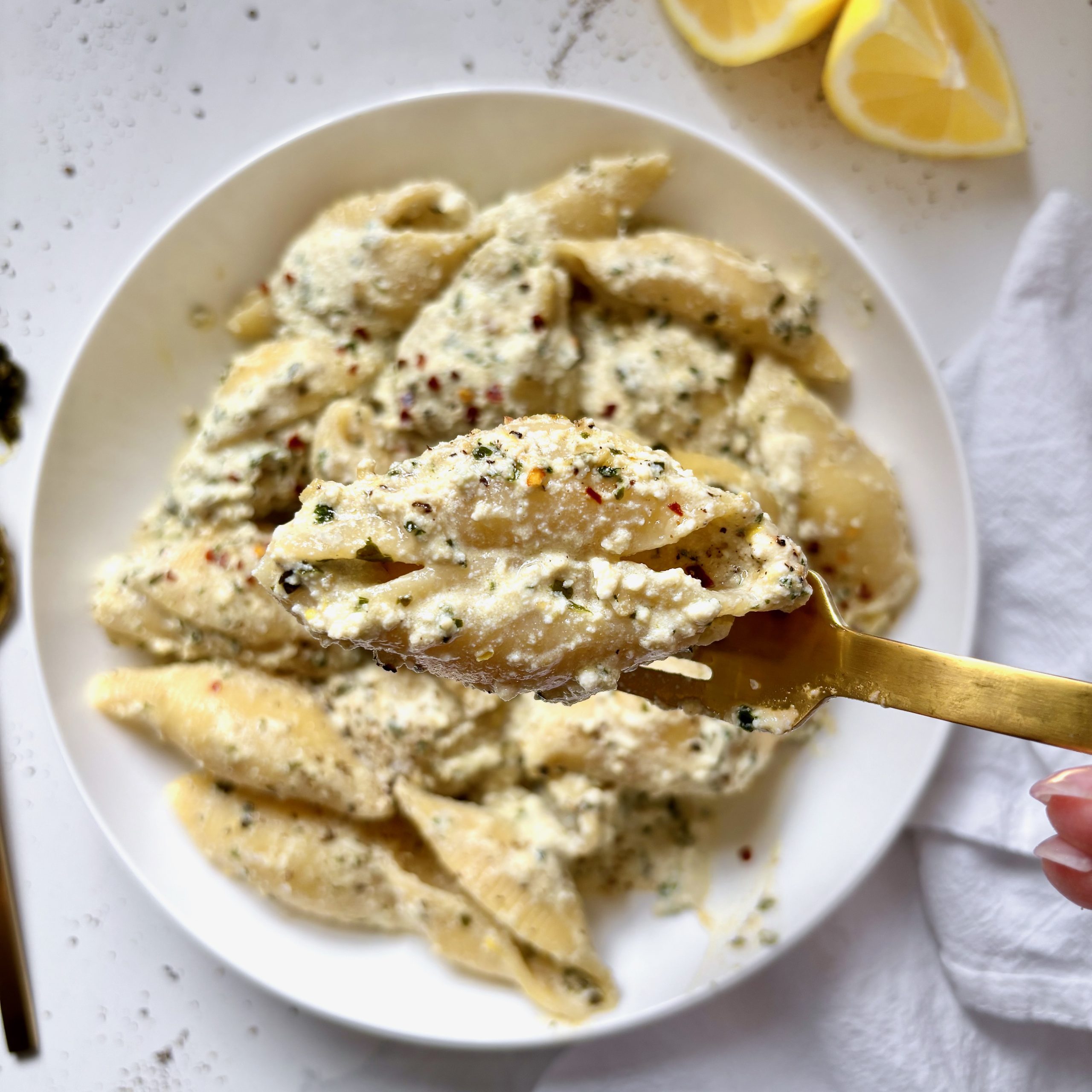 Pesto and Ricotta Pasta