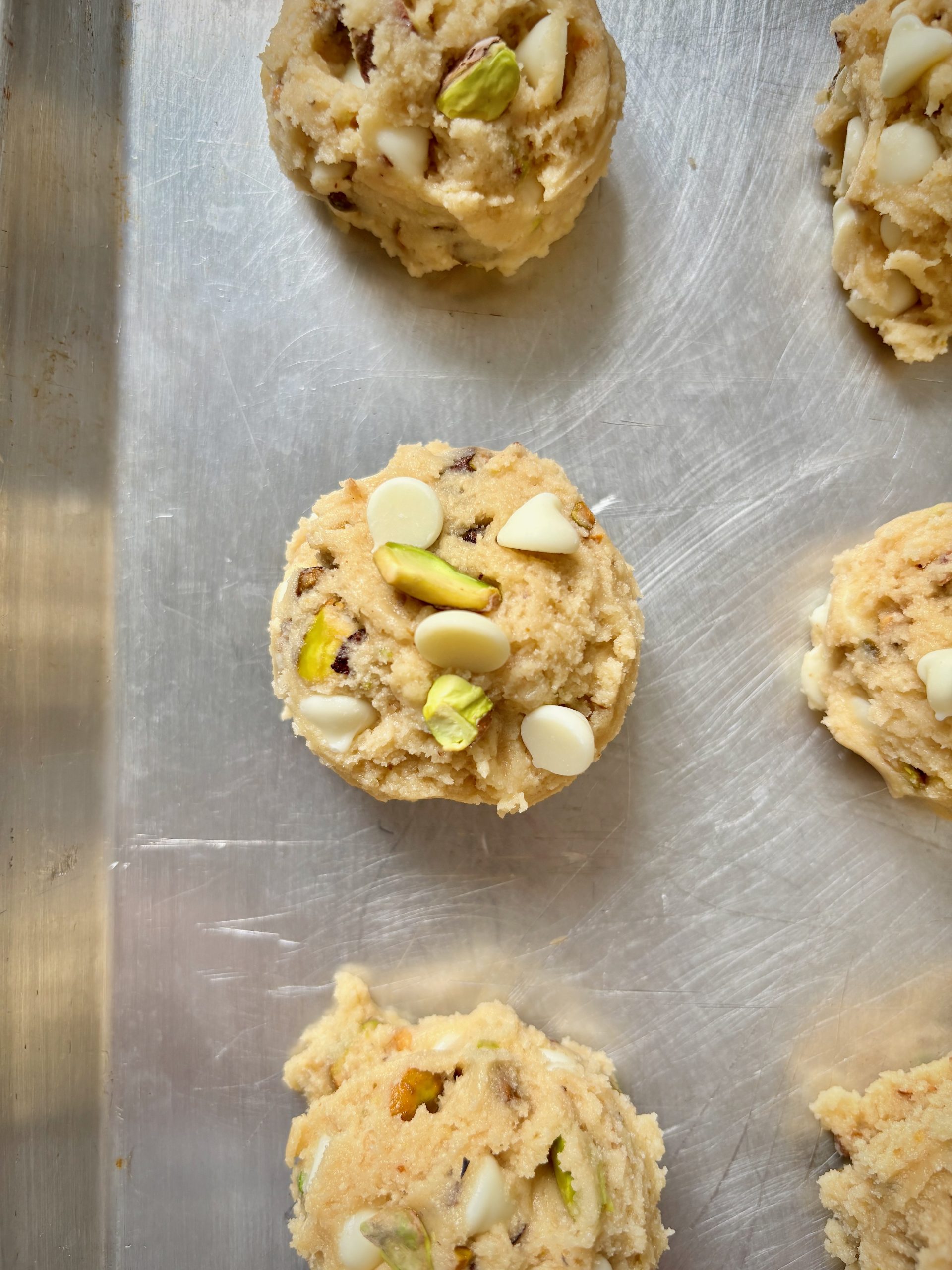 Pistachio White Chocolate Cookie dough