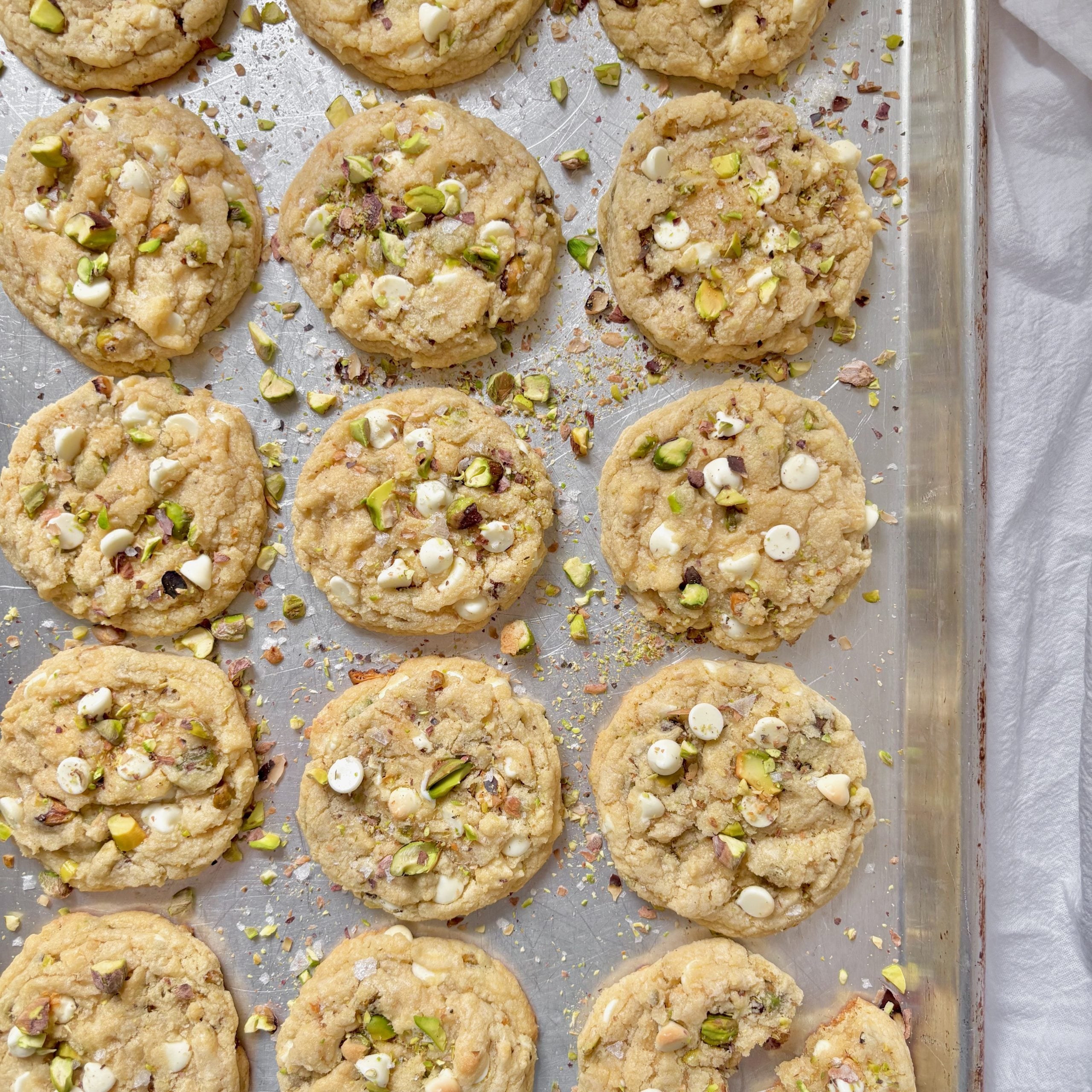 Pistachio White Chocolate Cookies