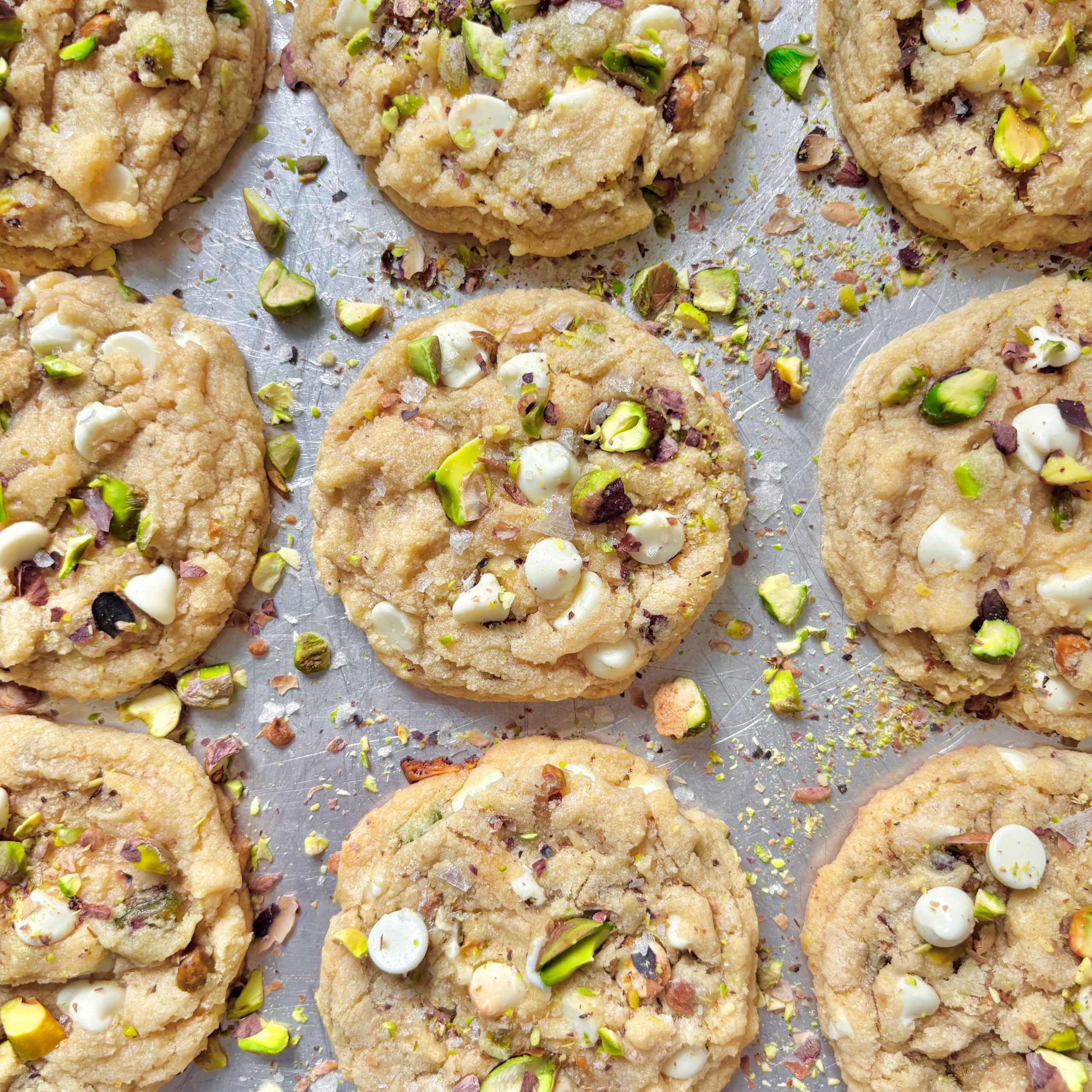 Pistachio White Chocolate Cookies