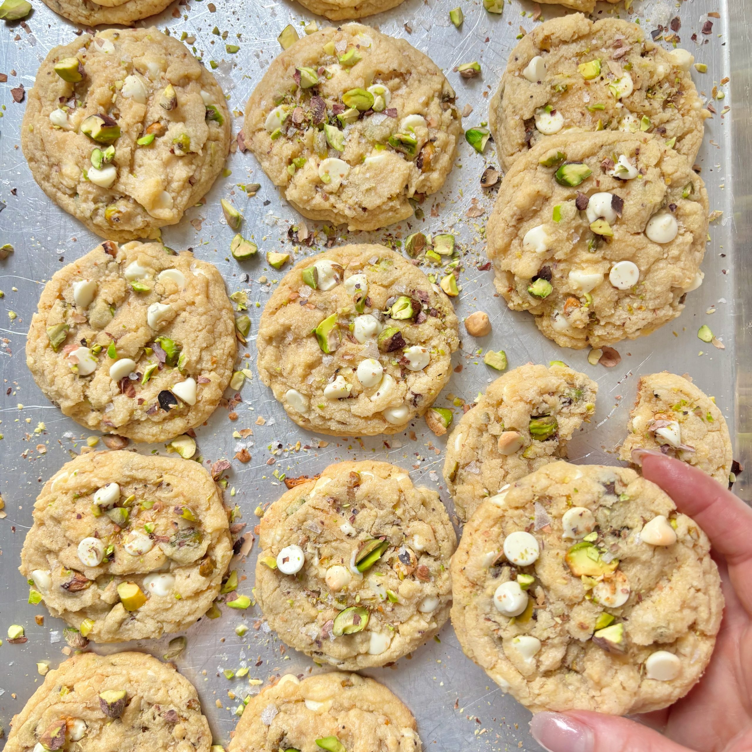 Pistachio White Chocolate Cookies