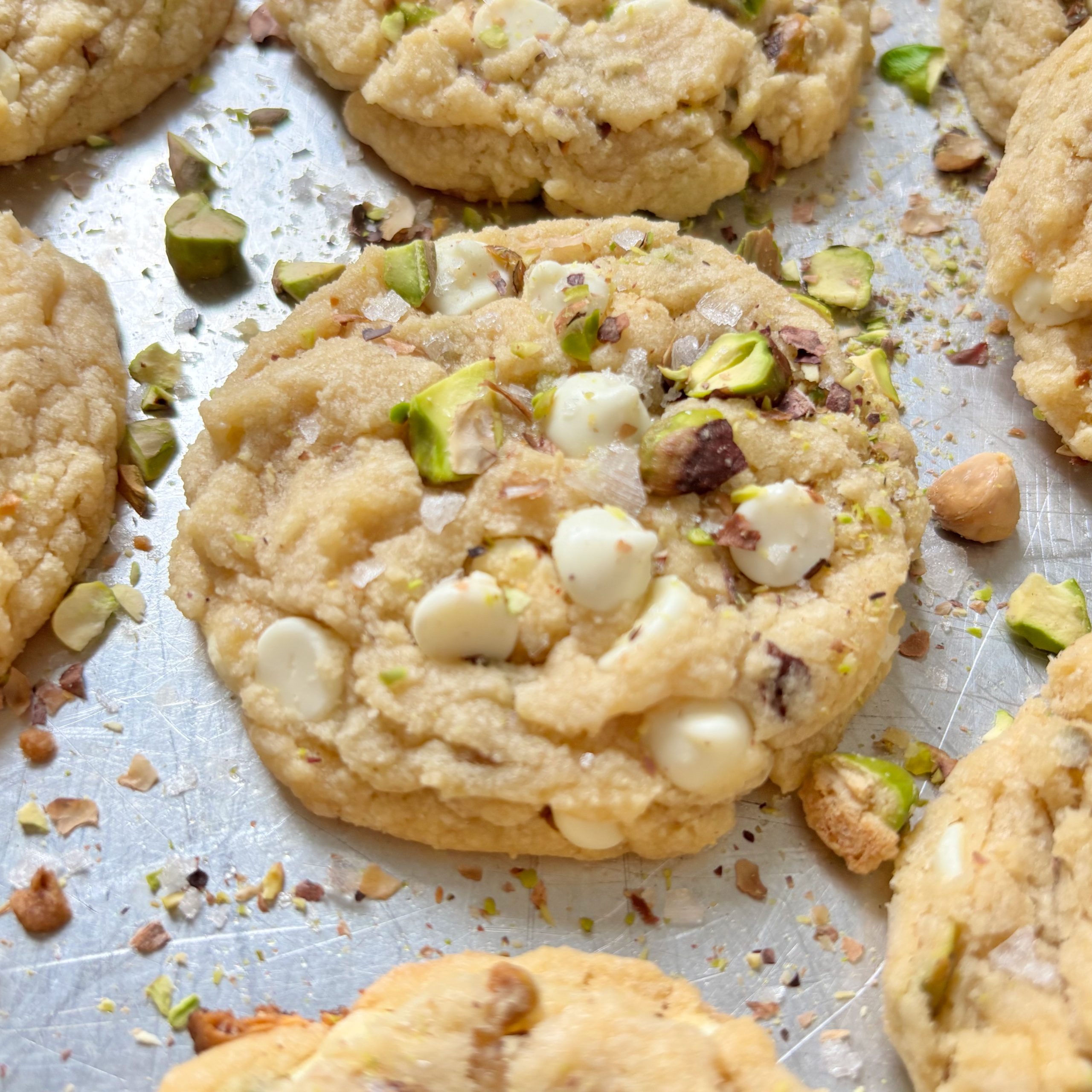 Pistachio White Chocolate Cookies