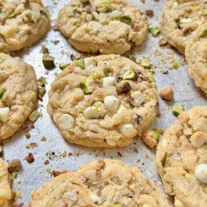 Pistachio White Chocolate Cookies