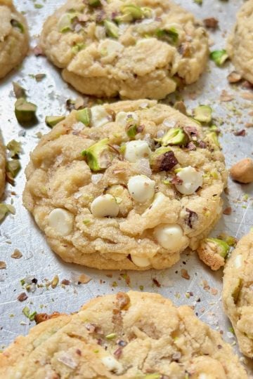 Pistachio White Chocolate Cookies