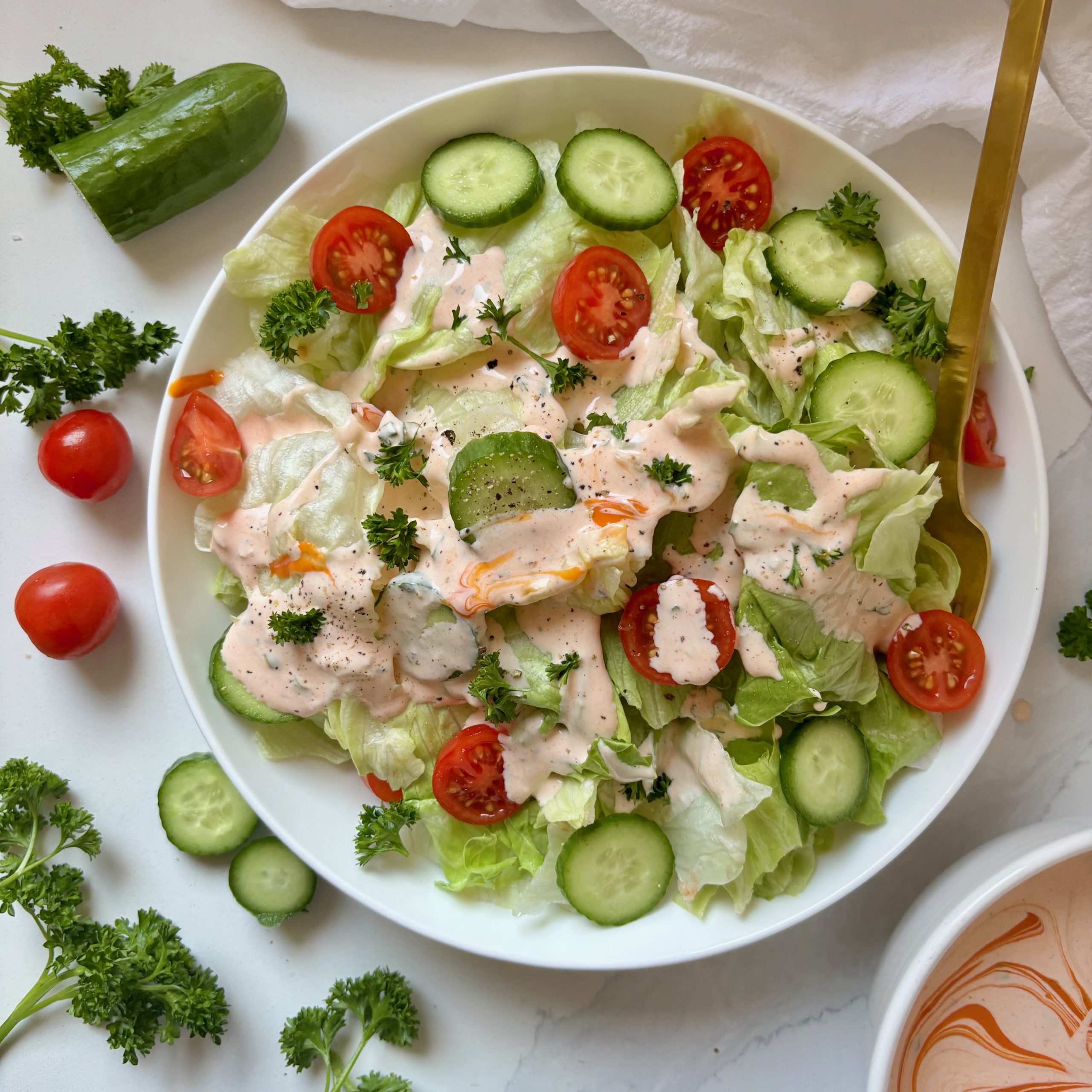 Buffalo Ranch Dressing on Salad