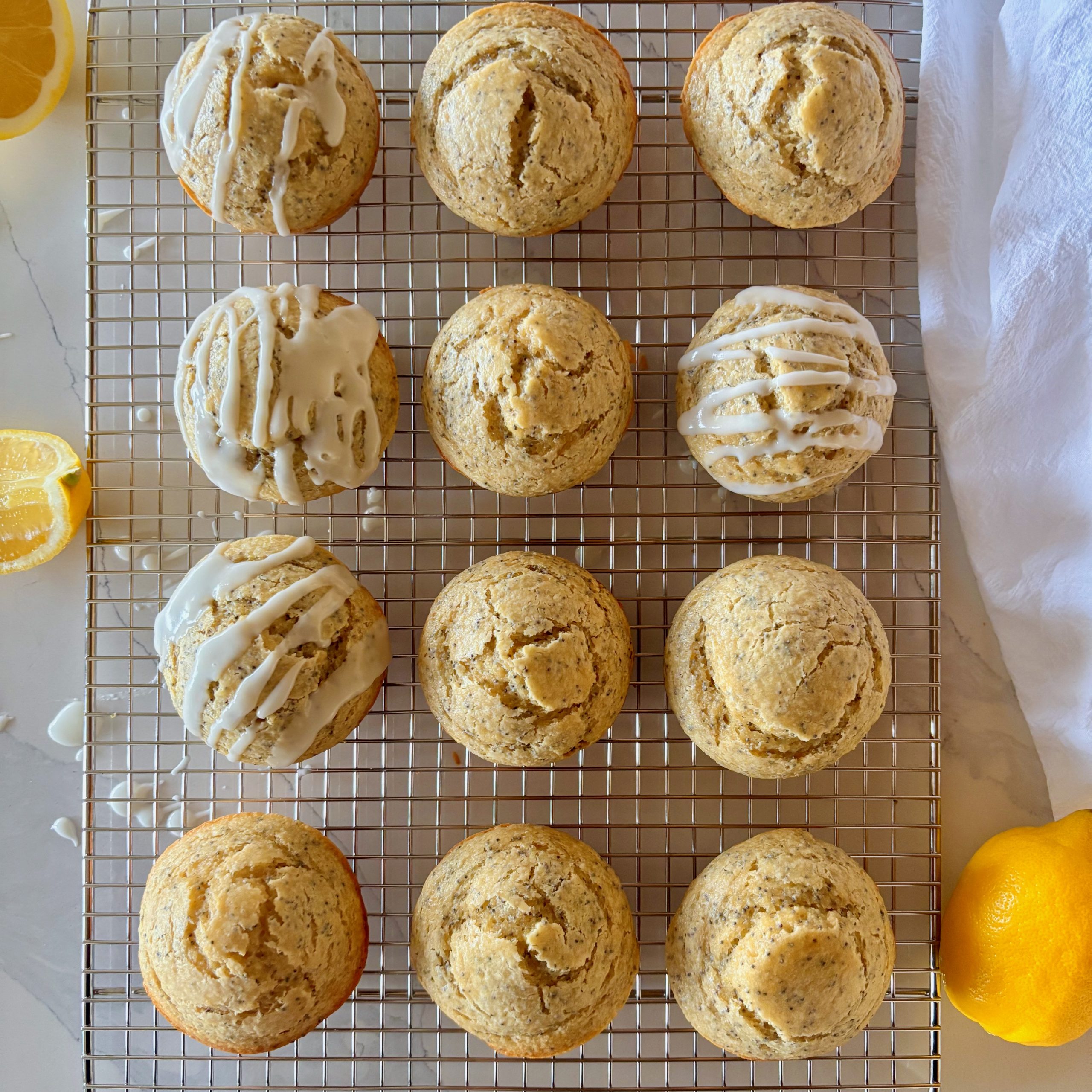 Lemon Oat Poppy Seed Blender Muffins