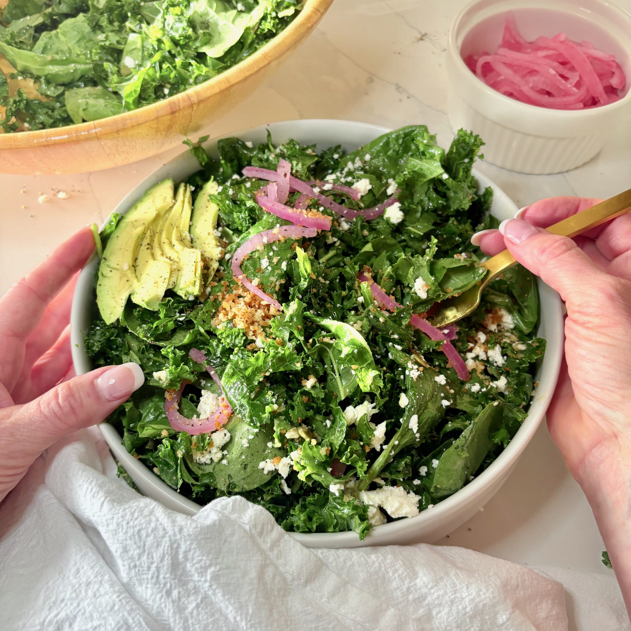 Kale and Spinach Salad
