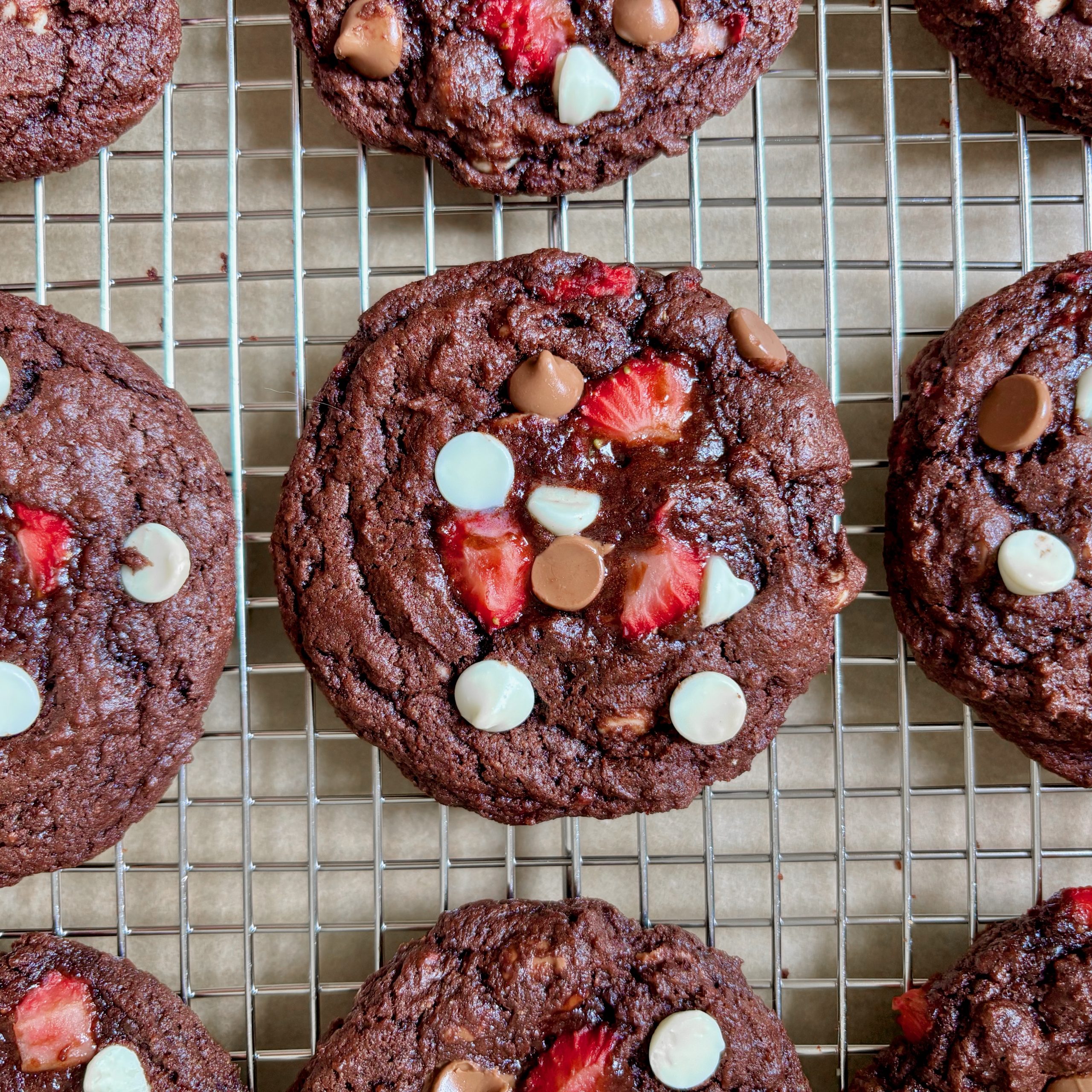 Fresh Strawberry Chocolate Cookies
