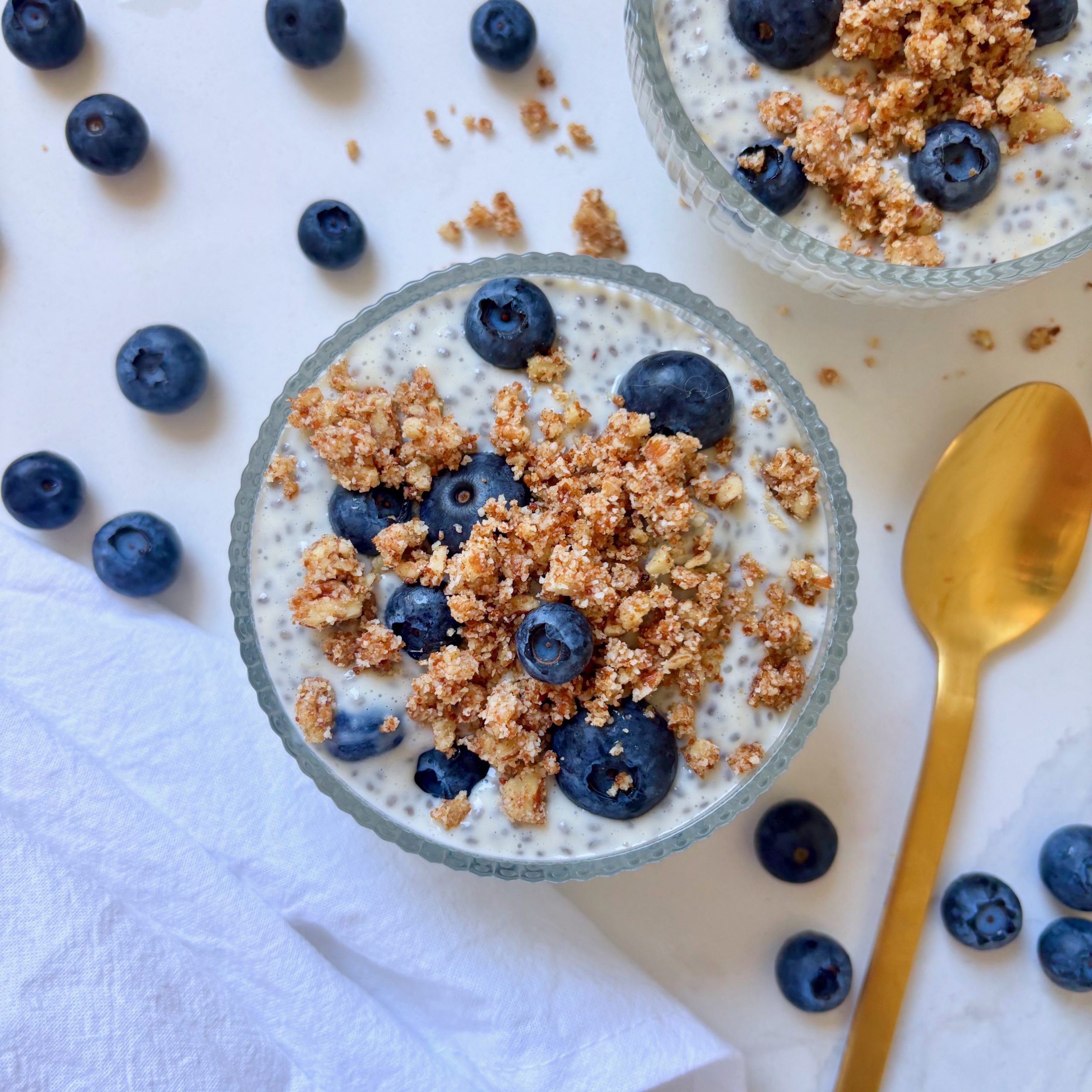 Blueberry Cheesecake Chia Pudding