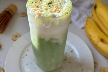 Banana Cream Matcha Latte