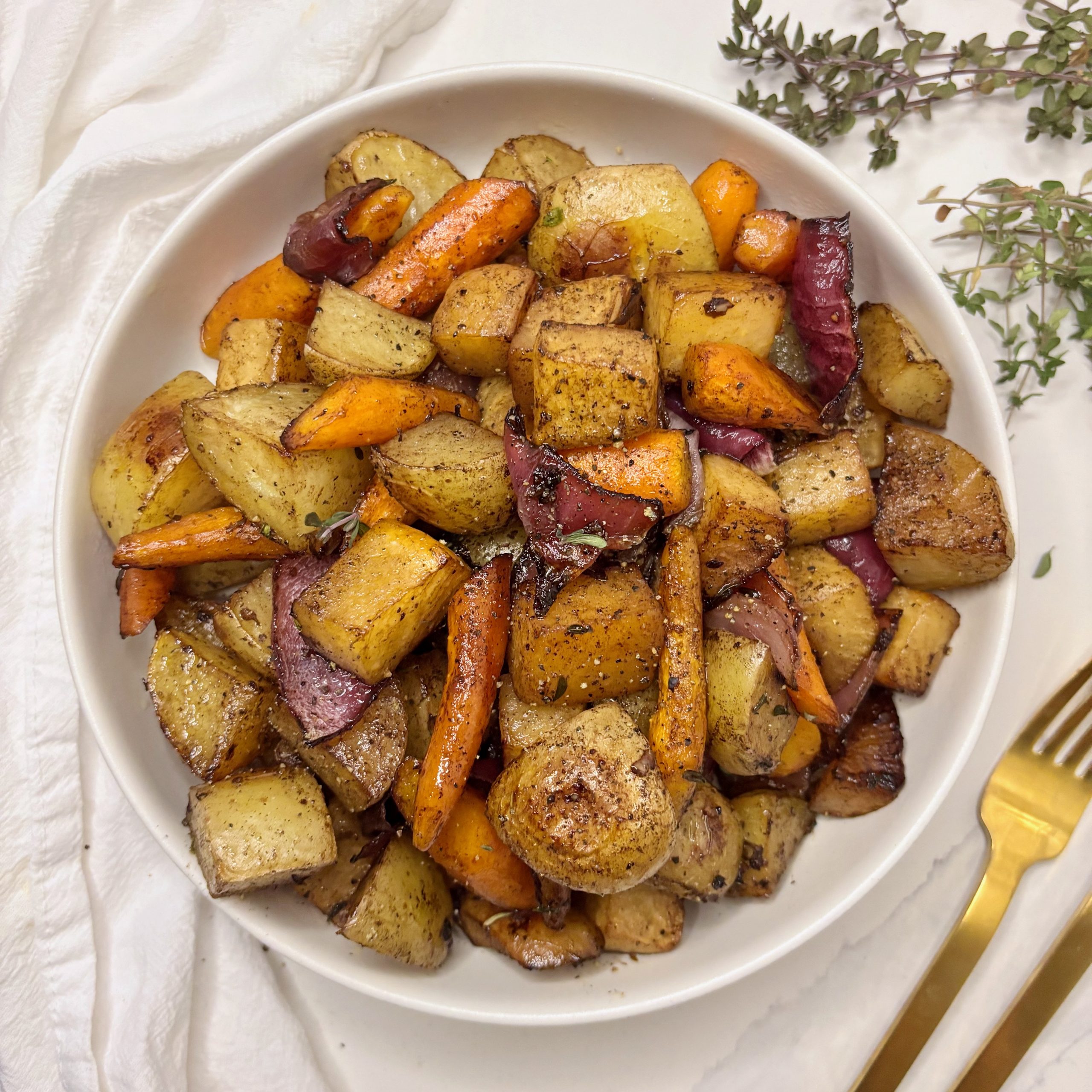 Balsamic Roasted Fall Vegetables