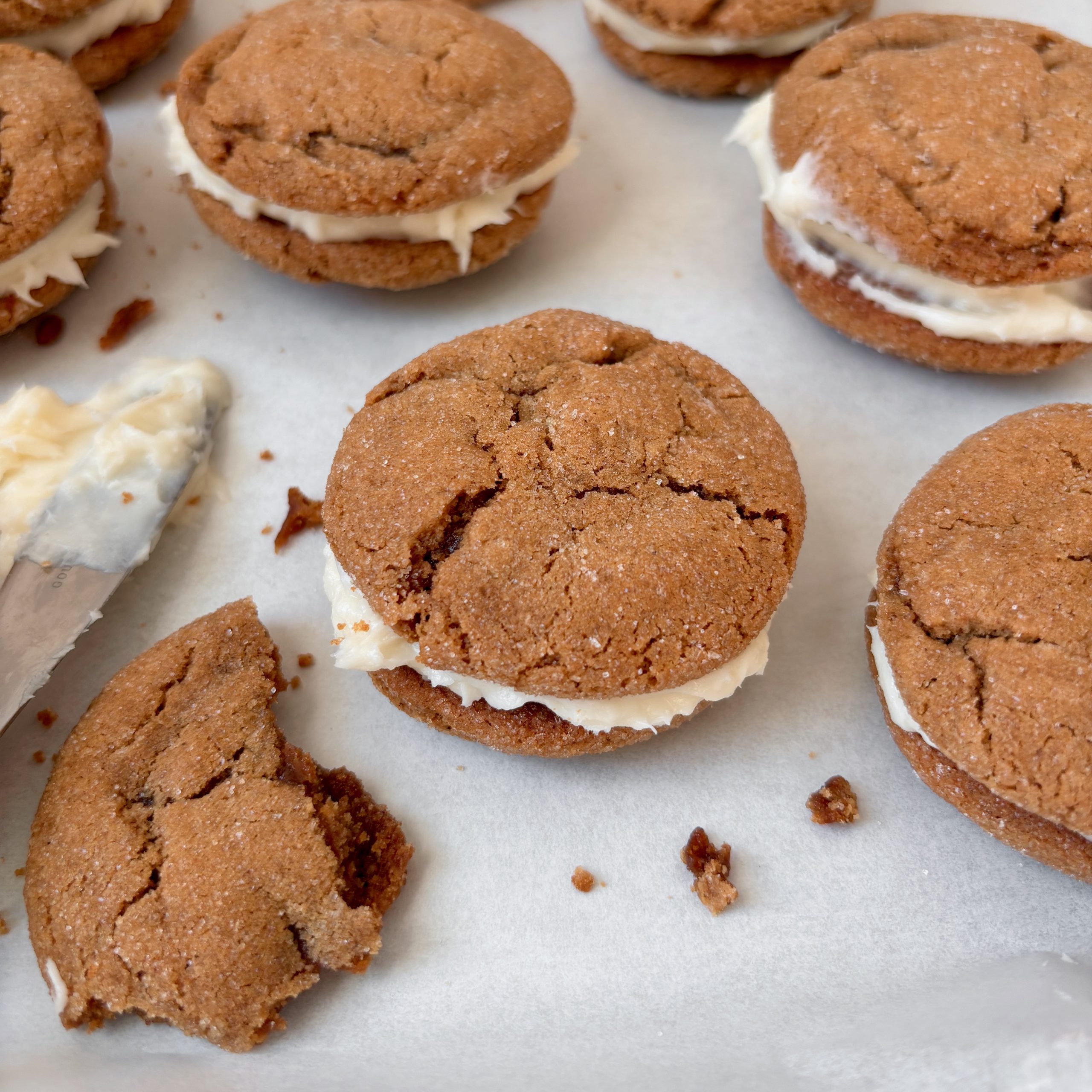 Easy Chewy Ginger Creams Sandwich Cookies